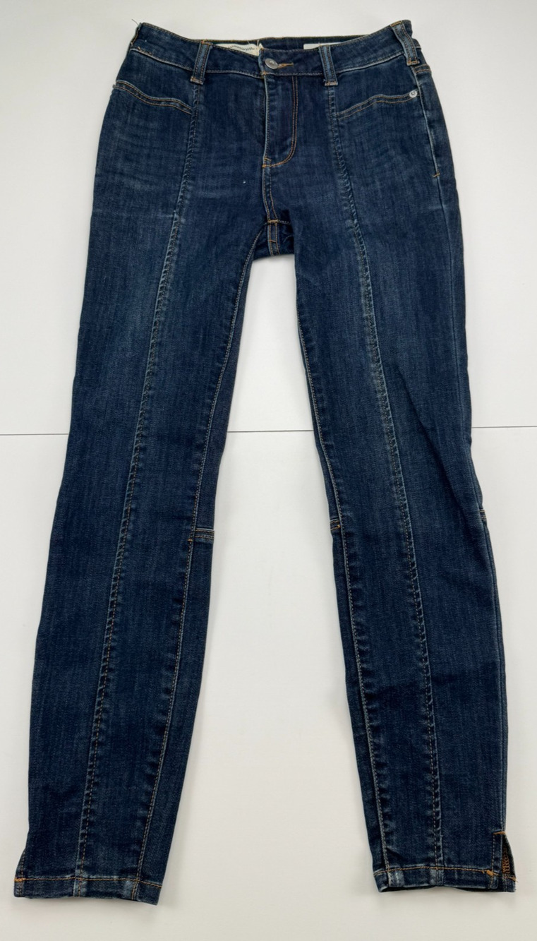 Pilcro Anthropologie High Rise Denim Leggings Women's 26 Contrast Stitch